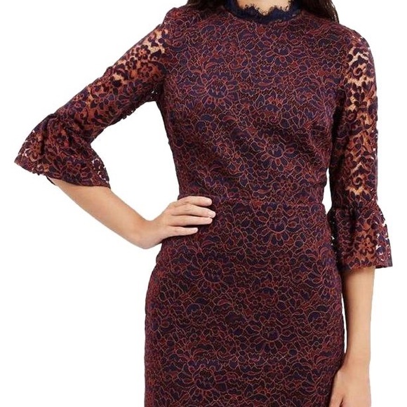 Lace Bell Sleeve Dress - Picture 7 of 8